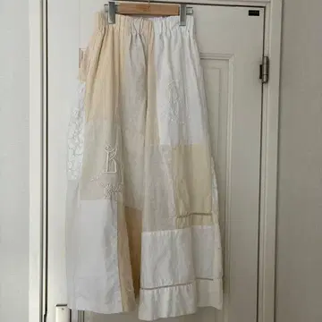 패치워크 자수 팬츠