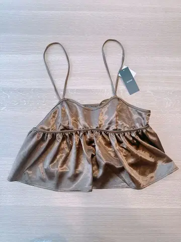 새틴 브라운 뷔스티에 택 포함 새상품