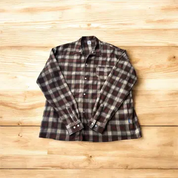 claire 체크 무늬 플란넬 셔츠 긴팔