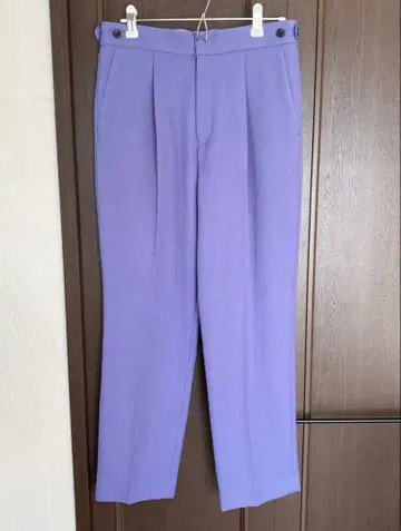 [ 미사용 새상품 ] 턱 팬츠 센터 프레스 블루 퍼플