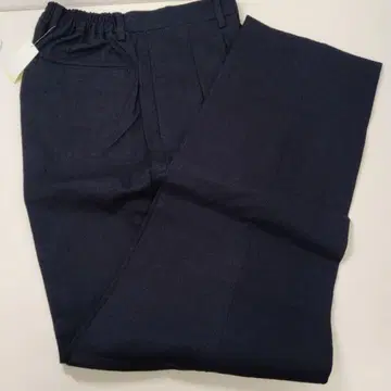 [ 초45 ] 네이비 플리츠 슬랙스 허리밴딩