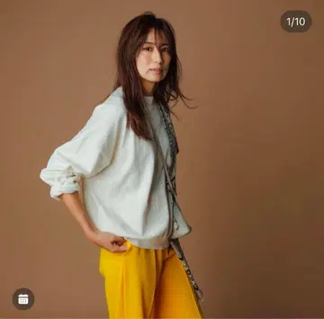 히가시하라 아키 FORME 무지 니트 화이트