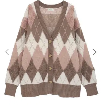 아가일 무늬 니트 가디건