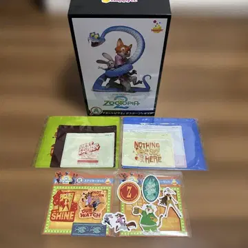 주토피아2 happy 복권 A상 피규어 빈 박스 지퍼 백 세트 스티커