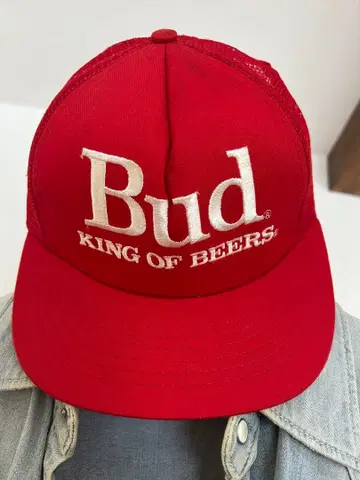 Budweiser 버드와이저 메쉬 캡 빨간색 USA제 중고