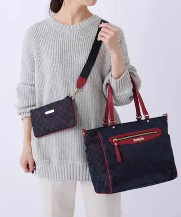 새상품급 러셋 지갑 파우치 포함 토트백