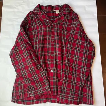 상하의 세트 플란넬 파자마 엘엘빈 체크 무늬 면 100%