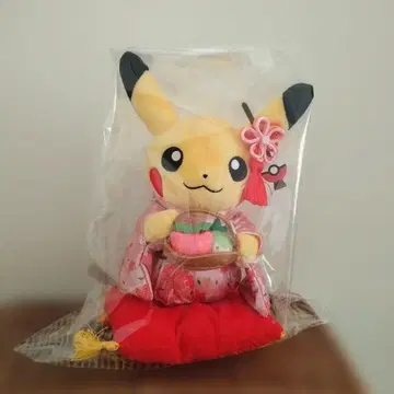 한정판 포근한 다회놀이 피카츄 포켓몬 센터 교토 한정 봉제 인형