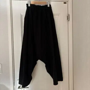 블랙 사루엘 팬츠 허리밴딩