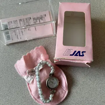 레어 JAL 기내 판매 한정품 펄 손목시계 키티