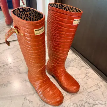 레어 HUNTER Jimmy Choo 레인부츠 레드
