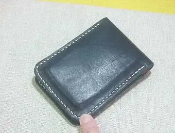 새들 레더 형틀 제작 카드 케이스 * 손염색 파랑 핸드메이드