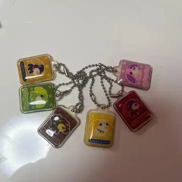 컬러풀 아크릴 키링 6개 세트