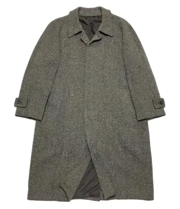 최고급 이탈리아제 원단 블루노 피아테리 트위드 스텐카라 코트 L