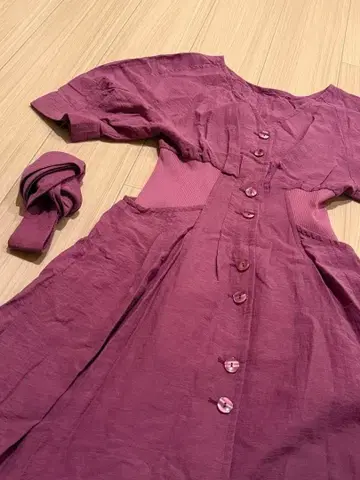 SNIDEL 핑크 퍼플 롱 원피스