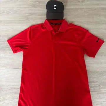 Nike DRI-FIT 빨간색 골프 셔츠