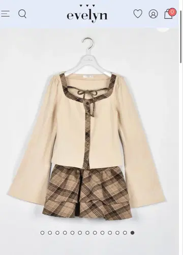 evelyn 에블린 체크 컷 셋업