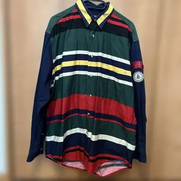 Nautica 긴팔 셔츠 멀티 컬러풀 보더