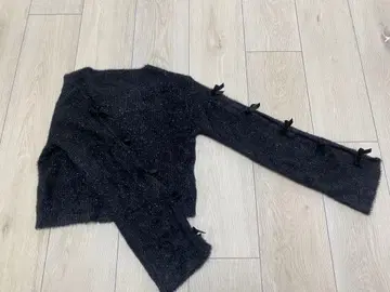 리본 디테일 긴팔 니트 사이즈 F