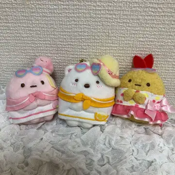 스미코구라시 펭귄? 후르츠 바케이션 매달리는 봉제 인형 3종 세트