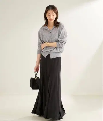 Plage Washable Fibril 롱 스커트 블랙 38