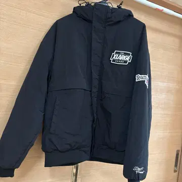 XLARGE 후드 부착 다운 자켓 블랙 M