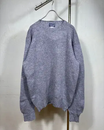 LANDS' END 울 크루넥 스웨터 라벤더 컬러 남성용 L