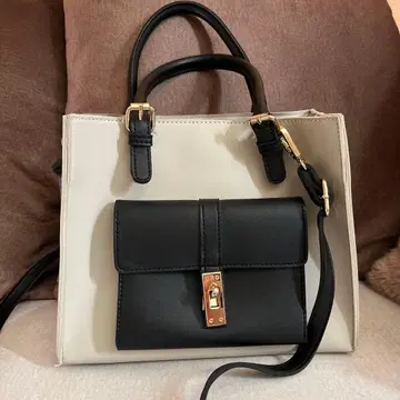 바이컬러 핸드백