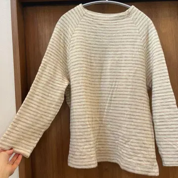 prit 프릿 울면 접결 보더 니트 브라운 계열