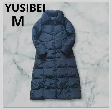 YUSIBEI 다운 초 롱 코트 (M) 블랙 모델 의류 경량 울트라 웜!