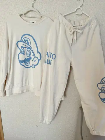 gelato pique 젤라또피케 슈퍼 마리오 맨투맨 상하의 세트