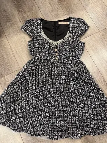 ROBE de FLEURS 트위드 플레어 드레스 S