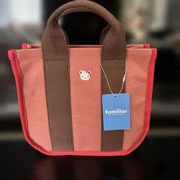 택 포함 미사용 새상품 파밀리아 도쿄 한정판 토트백 핑크