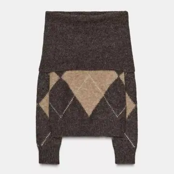 zara 스트랩리스 마름모꼴 니트 스웨터