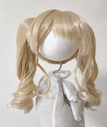 블론드 트윈 테일 가발 9인치