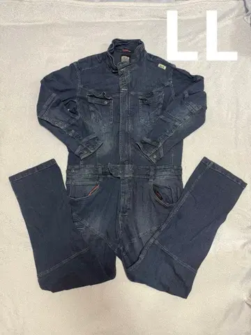 BLUE B 커버올 오버롤 작업복 데님 LL