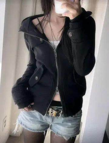 스트릿웨어 자켓 여성용 헤이세이 패션 다크 코켓