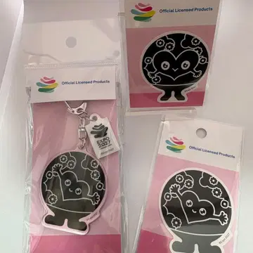 EXPO 2027 블랙 아크릴 키링 스티커 3종 세트