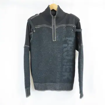 Projek Raw 로고 영문 하이넥 하프 지퍼 니트 스웨터 M