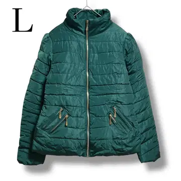 그린 L 택 포함 새상품 다운 자켓 코트 아우터 방한 체형 커버
