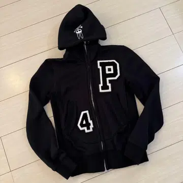 Psycho Bunny 여성용 골프 후드 부착 블랙 후드티 M