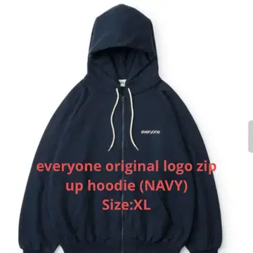 everyone original zip up hoodie NAVY