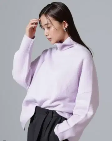 [ nano universe ] 마모 스트레치 터틀 니트탑 freee