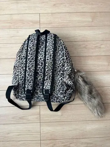 레오파드 무늬 백팩 스파이크 스터드 Y2K 펑크