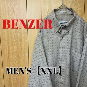 TO151 [US 수입] BENZER 긴팔 셔츠 [남성용 XXL] 베이지