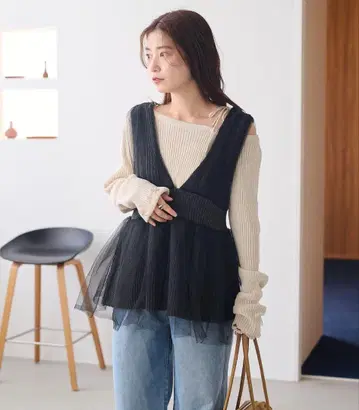 튤 도킹 튜닉 Kastane