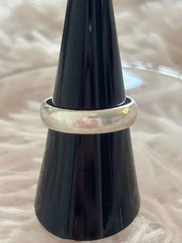 925 심플 실버 밴딩 링