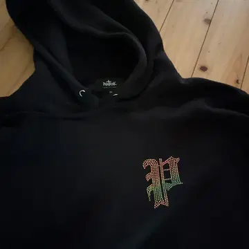 PHATRNK 스톤 장식 후드티 M 사이즈 블랙