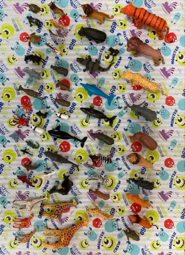 동물 여러 가지 세트 피규어 사자 호랑이 코끼리 악어 하마 팬더 거북이