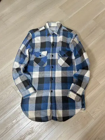 PILGRIM 50s 60s 밴드 포함 플란넬 셔츠